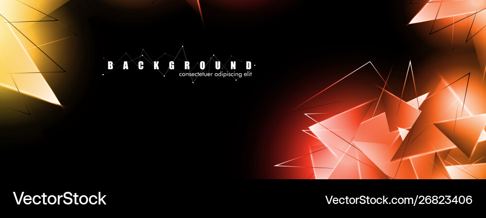 Abstract background with glowing triangles Abstract background with glowing triangles vector image