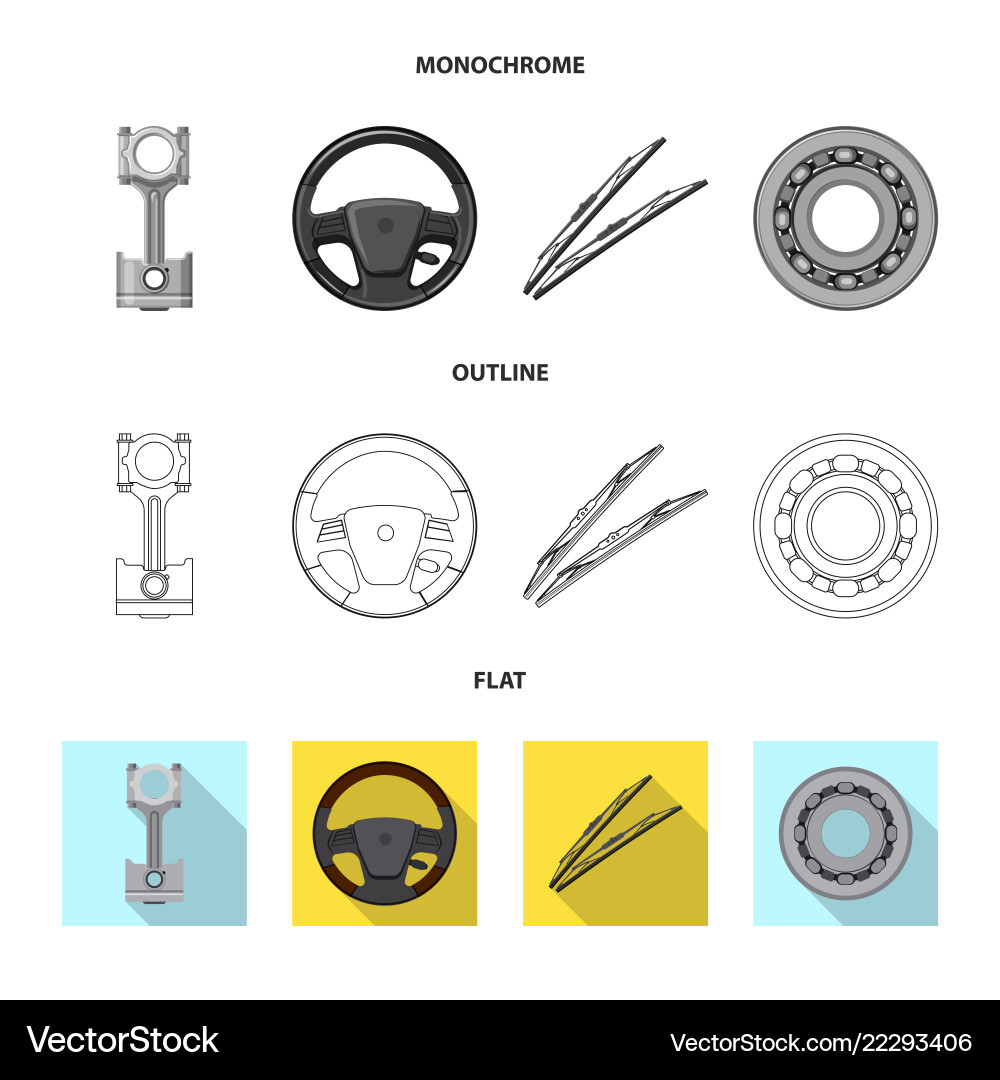 Auto and part symbol set Auto and part symbol set vector image