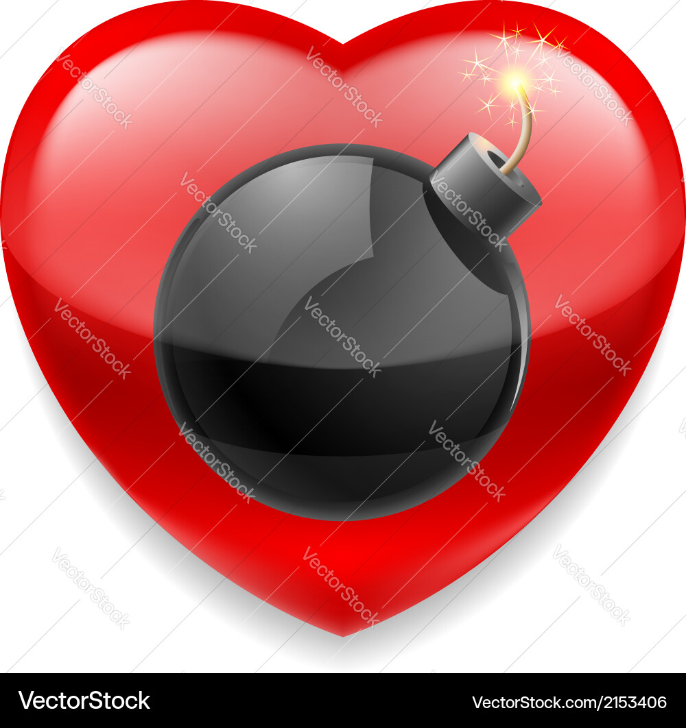 Exploding Heart Icon vector image