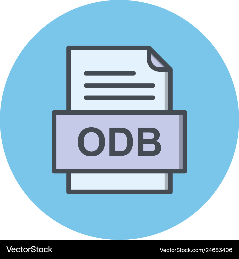 Odb file document icon Vector Image