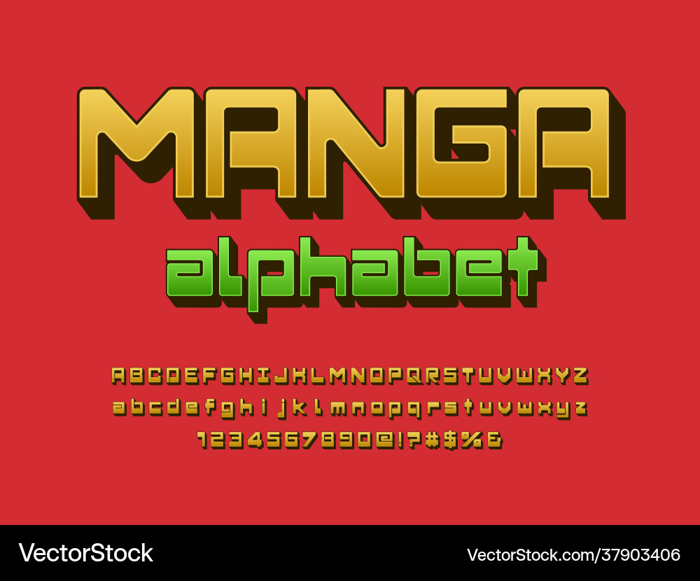 Retro font Retro font vector image