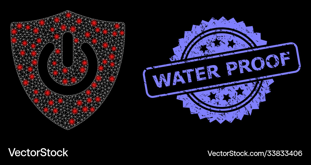 Scratched water proseal and bright web net Scratched water proseal and bright web net vector image