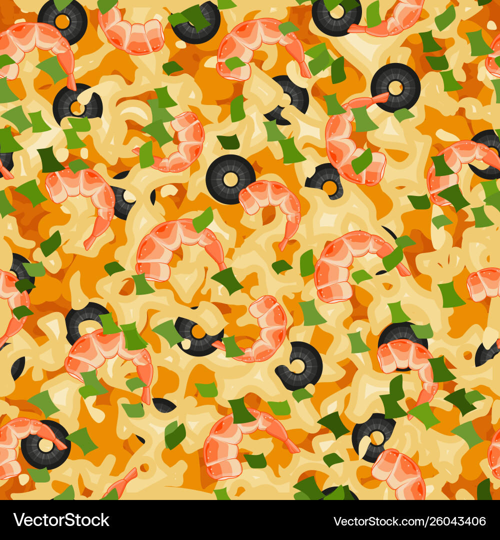 Seamless pattern with texture pizza Seamless pattern with texture pizza Vector Image