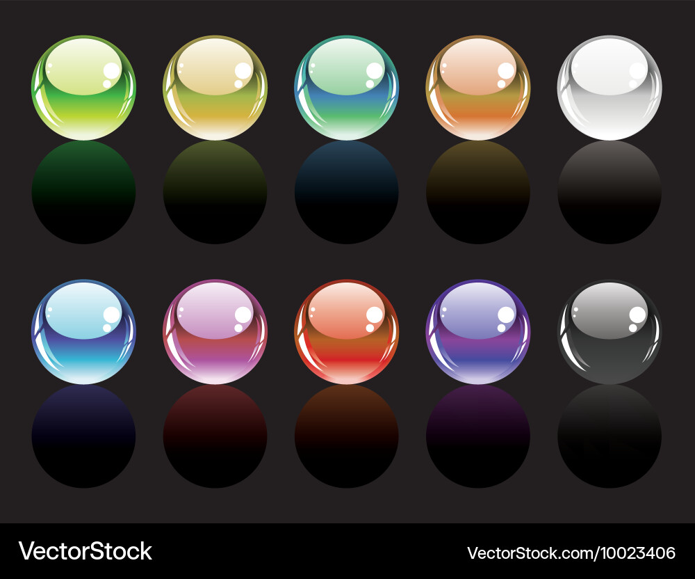 Set of glossy buttons vector image