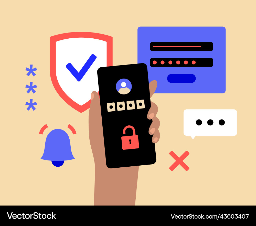 Access denied notification Access denied notification vector image