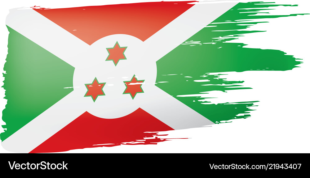Burundi Flagge auf einem weißen Burundi Flagge auf einem weißen vektorbild