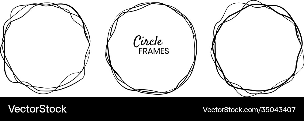 Circle frames set elements design Circle frames set elements design vector image