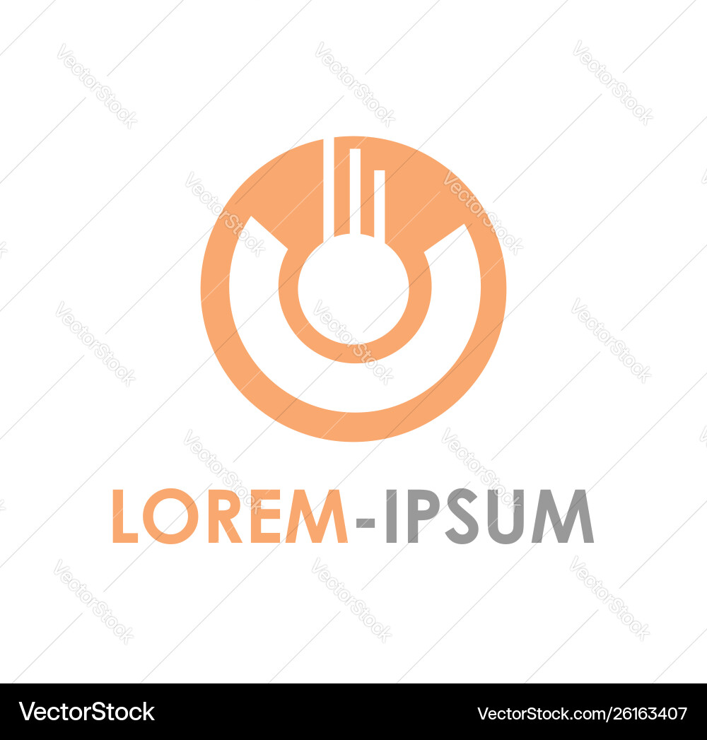 Co com oc initials circle shape button logo Co com oc initials circle shape button logo vector image