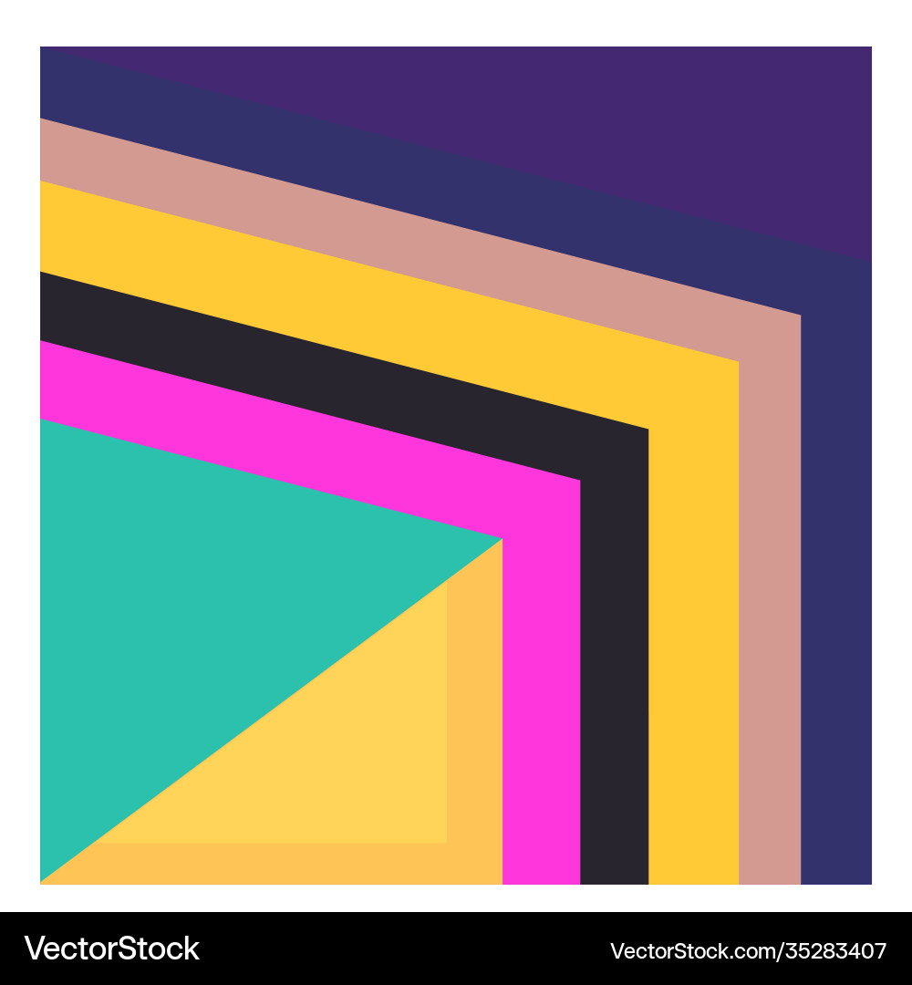 Colorful geometric and curve background pattern Vector Image