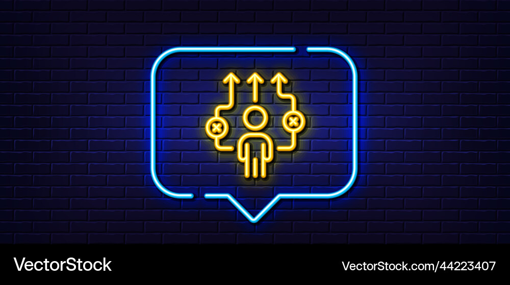 Correct working process line icon business way Correct working process line icon business way vector image