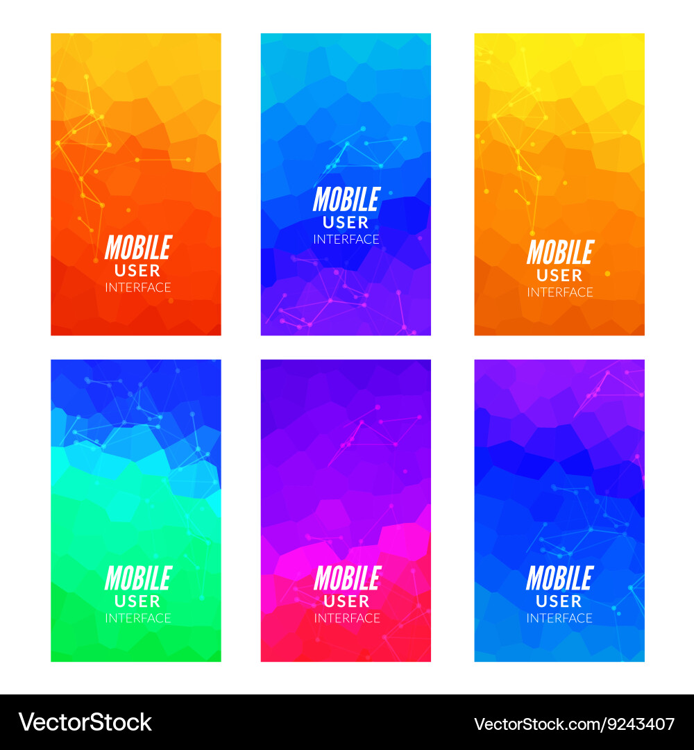 Design template set of web backgrounds brochure vector image