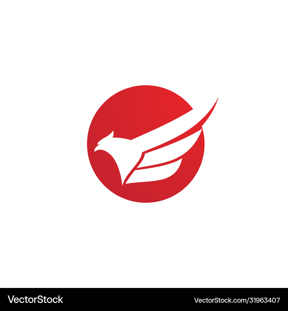 Falcon wing icon template vector image