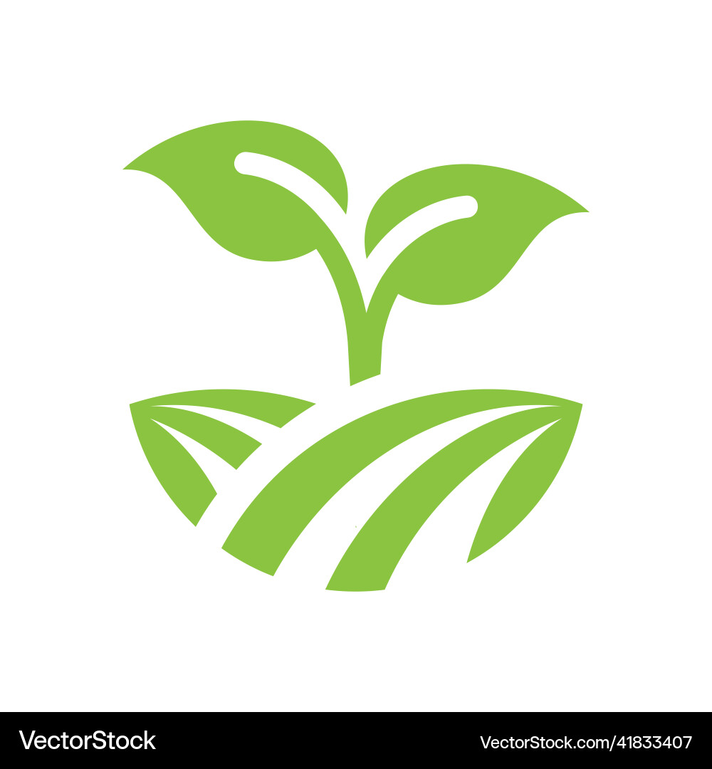 Field And Crop Seedling Sprout Icon Royalty Free Vector