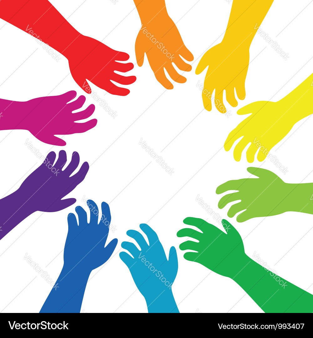 Hands background Vector Image