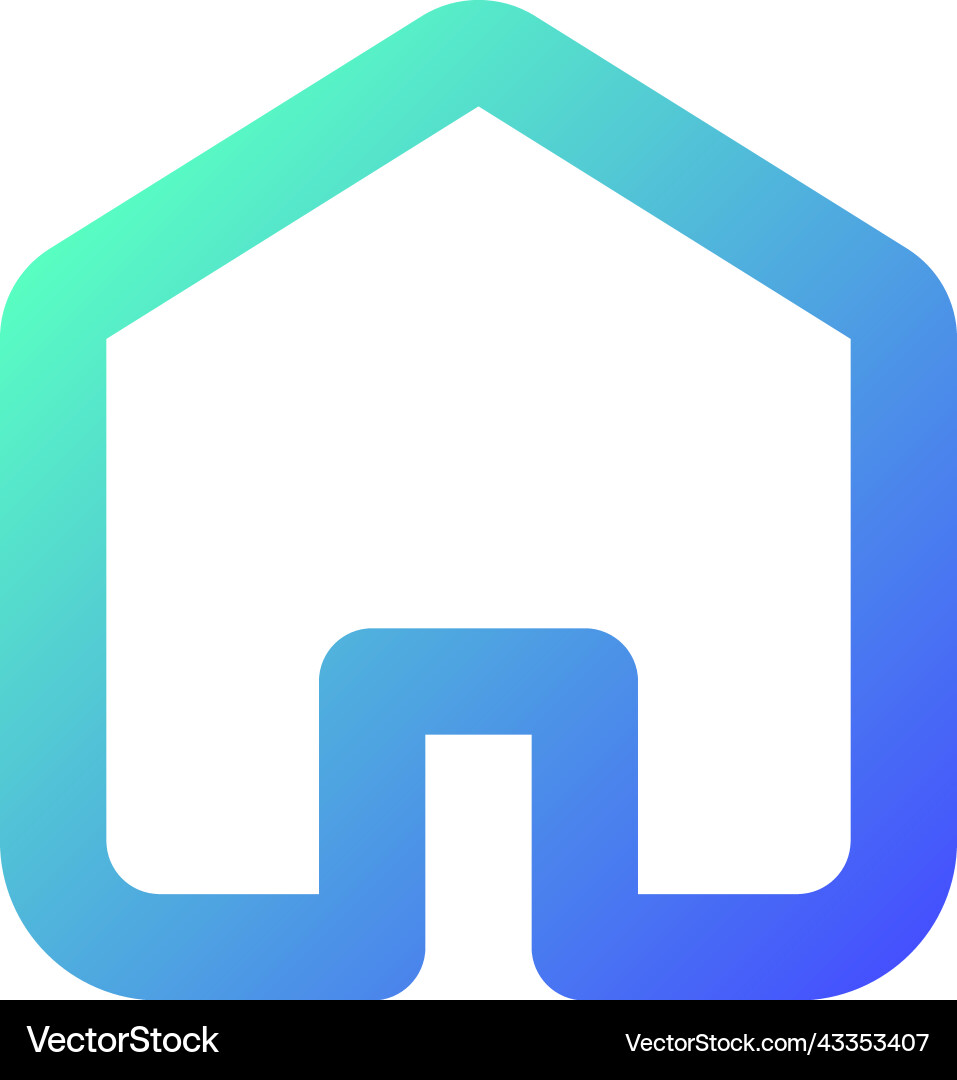 Home pixel perfect gradient linear ui icon Home pixel perfect gradient linear ui icon vector image