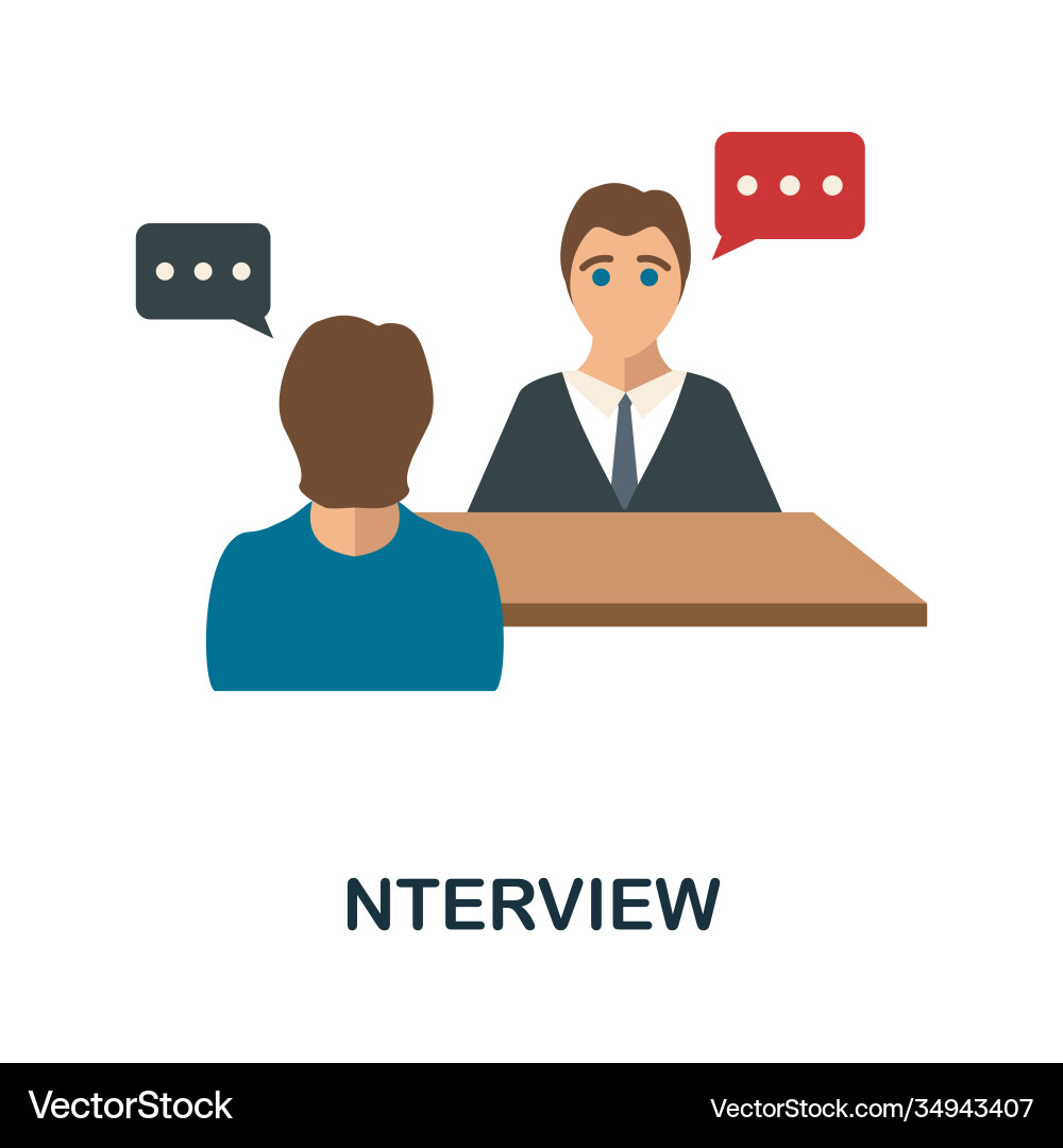 Interview icon simple element from human vector image