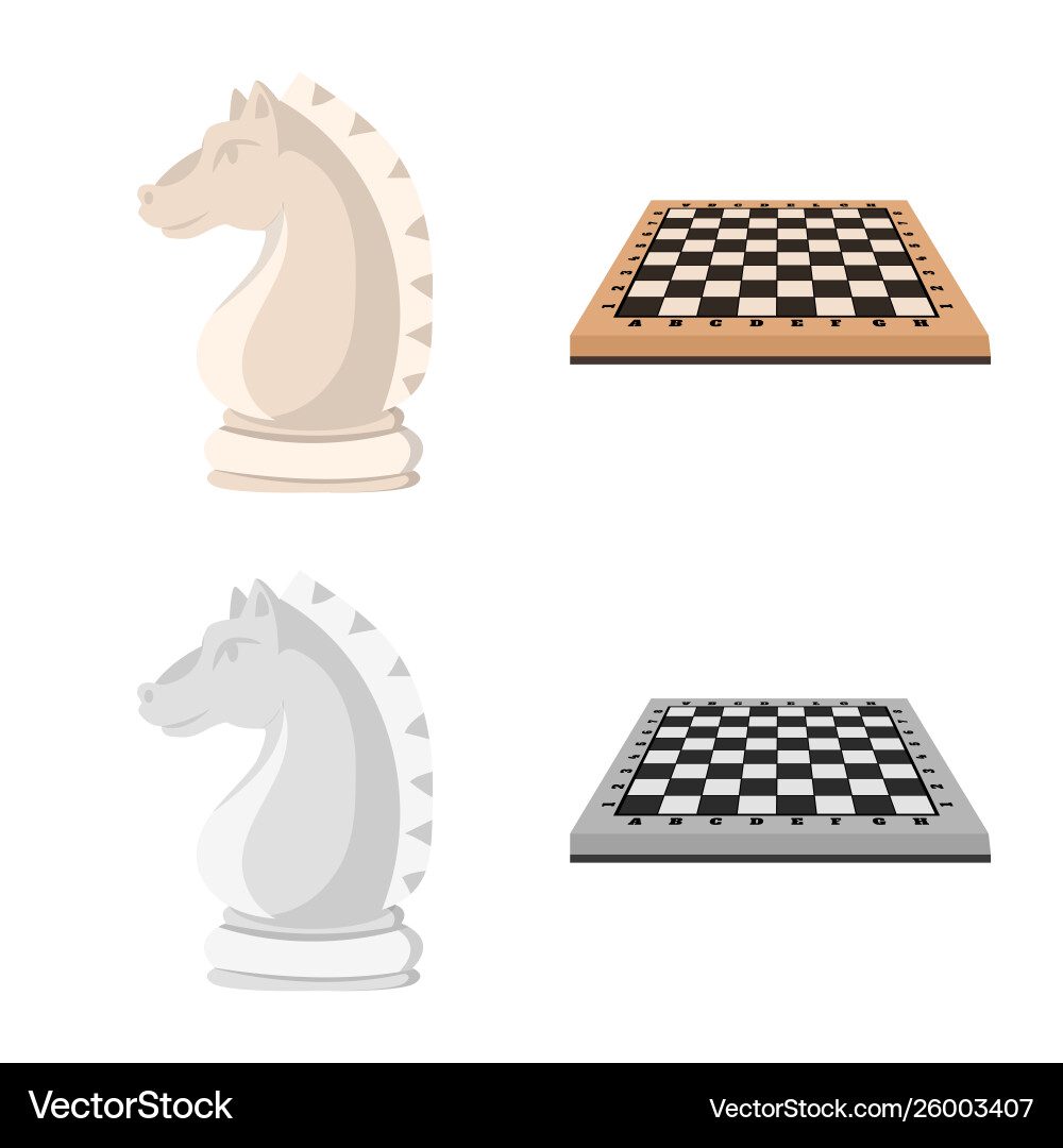 Isolated object checkmate and thin logo set vector image