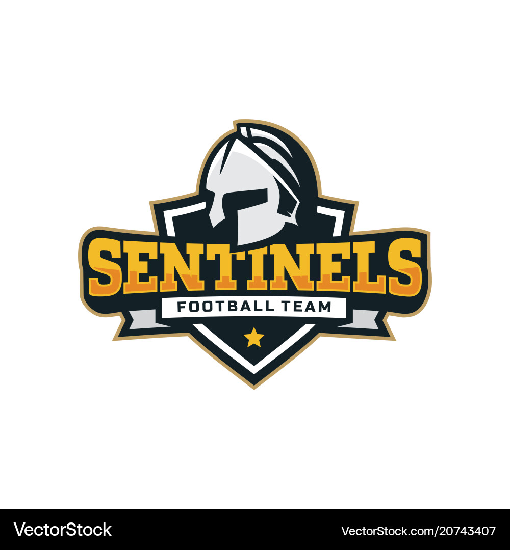Modern professional football logo for sport team Modern professional football logo for sport team vector image