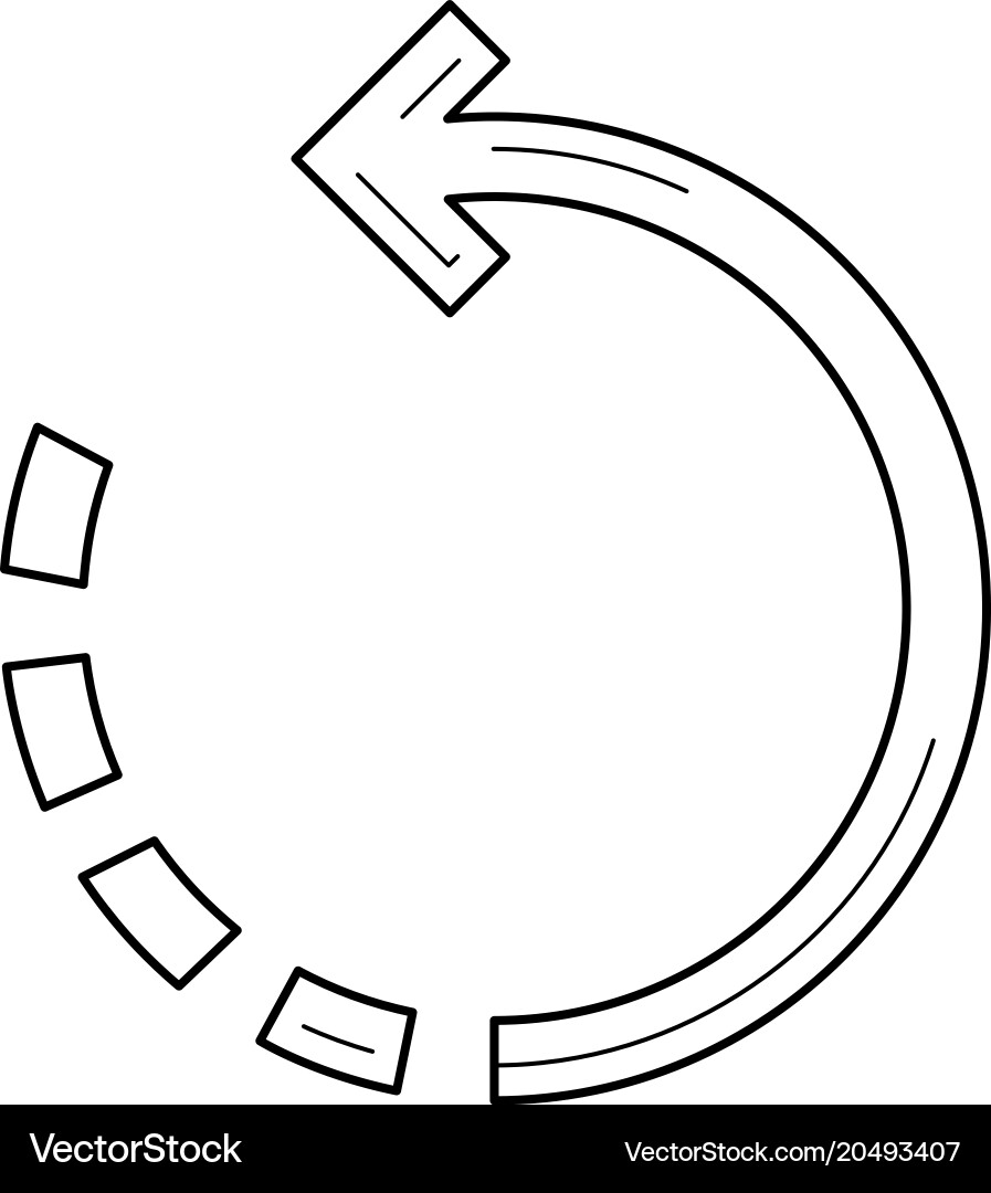 Rotate image line icon vector image