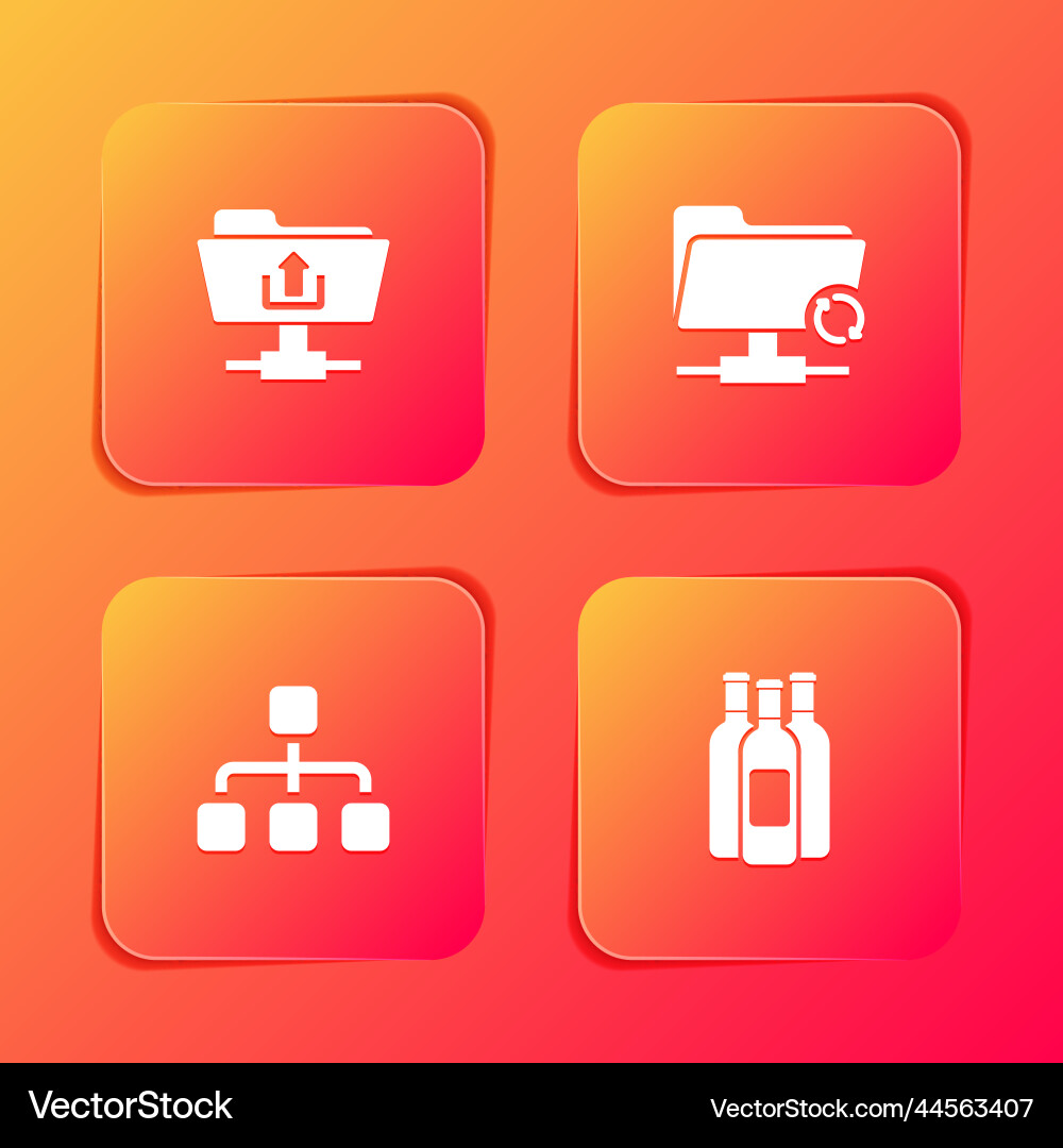 Set ftp folder upload sync refresh hierarchy Set ftp folder upload sync refresh hierarchy Vector Image