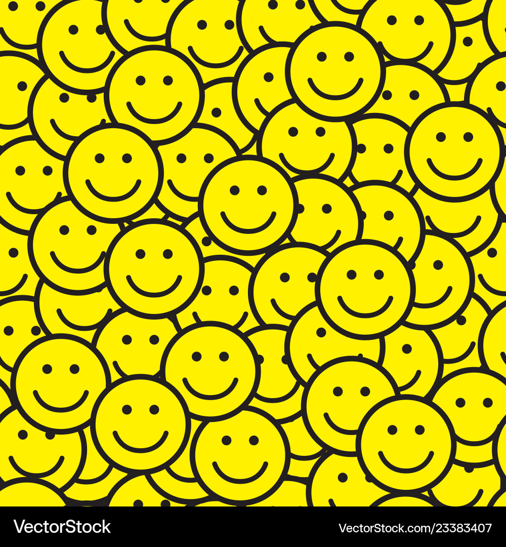 Smiling Faces Pattern vector image