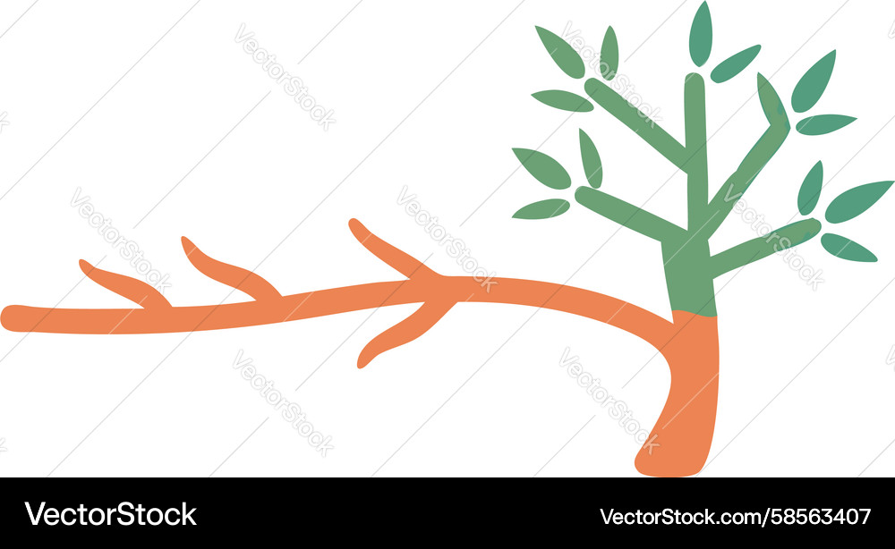 Sprouting Tree Branch Vector Image