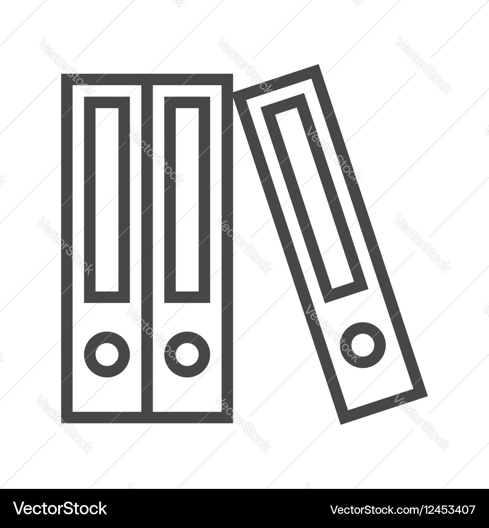 Stack of File Folders Icon Vector Image