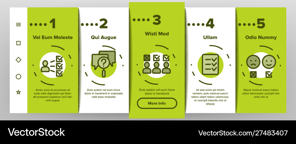 Survey rating elements onboarding Vector Image