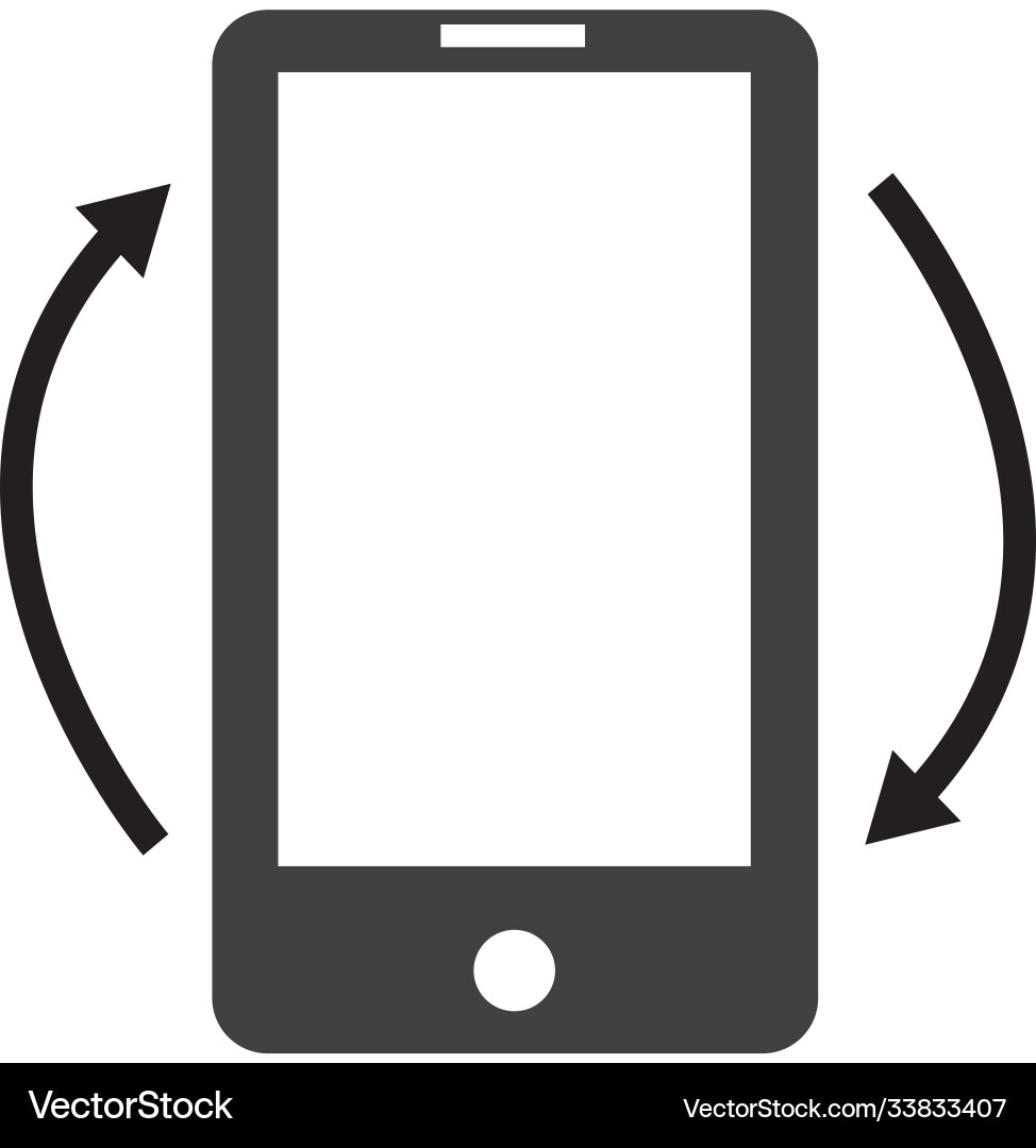 Telefon drehen Symbol auf weißem Hintergrund flach Stil Telefon drehen Symbol auf weißem Hintergrund flach Stil vektorbild