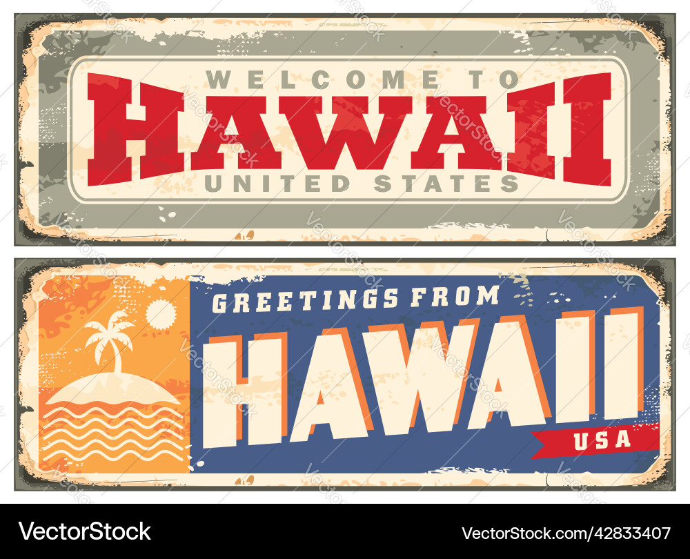 Welcome to hawaii vector image