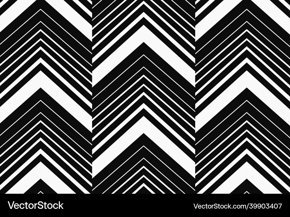 Zigzag pattern background black chevron simple vector image