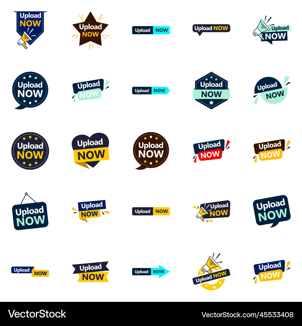 25 versatile and editable designs in the upload 25 versatile and editable designs in the upload vector image