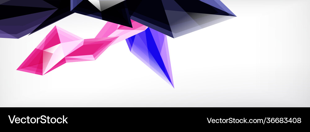 3d triangles and pyramids abstract Vector Image