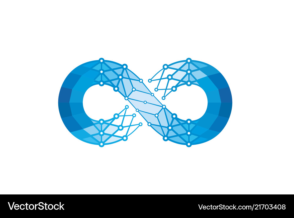 Abstract Infinity Technology Logo Vector Image