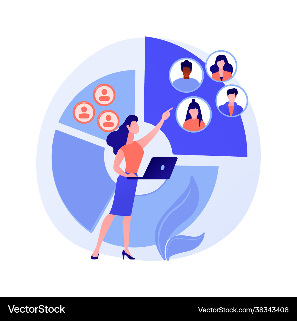 Audience segmentation abstract concept Vector Image