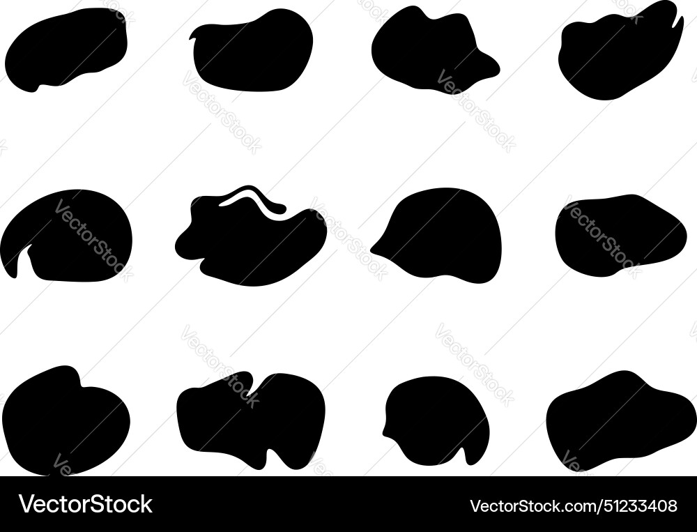 Blobs fluid liquid shapes symbol visual set Blobs fluid liquid shapes symbol visual set Vector Image