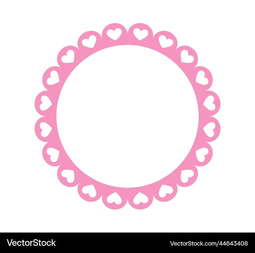 Circle scalloped frame edge round shape Circle scalloped frame edge round shape vector image