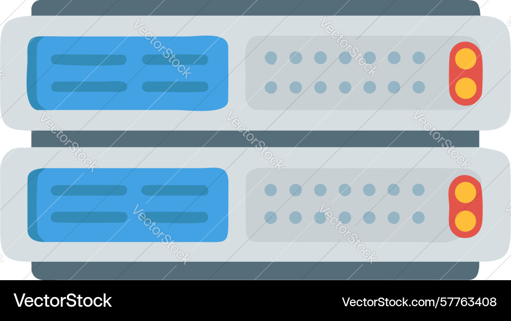 Compact dual server units icon design generative vector image