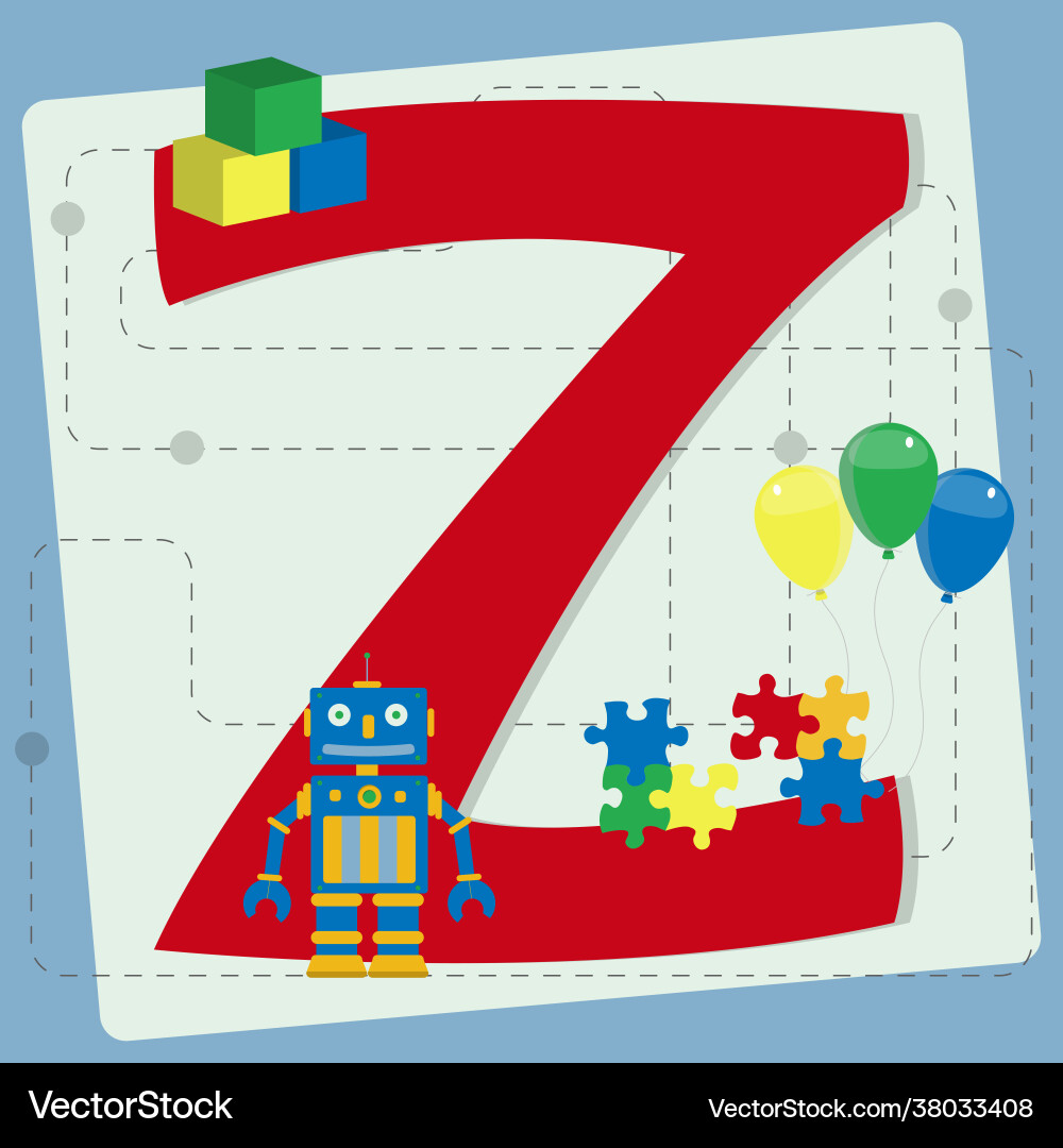 From stylized alphabet with children toys From stylized alphabet with children toys vector image