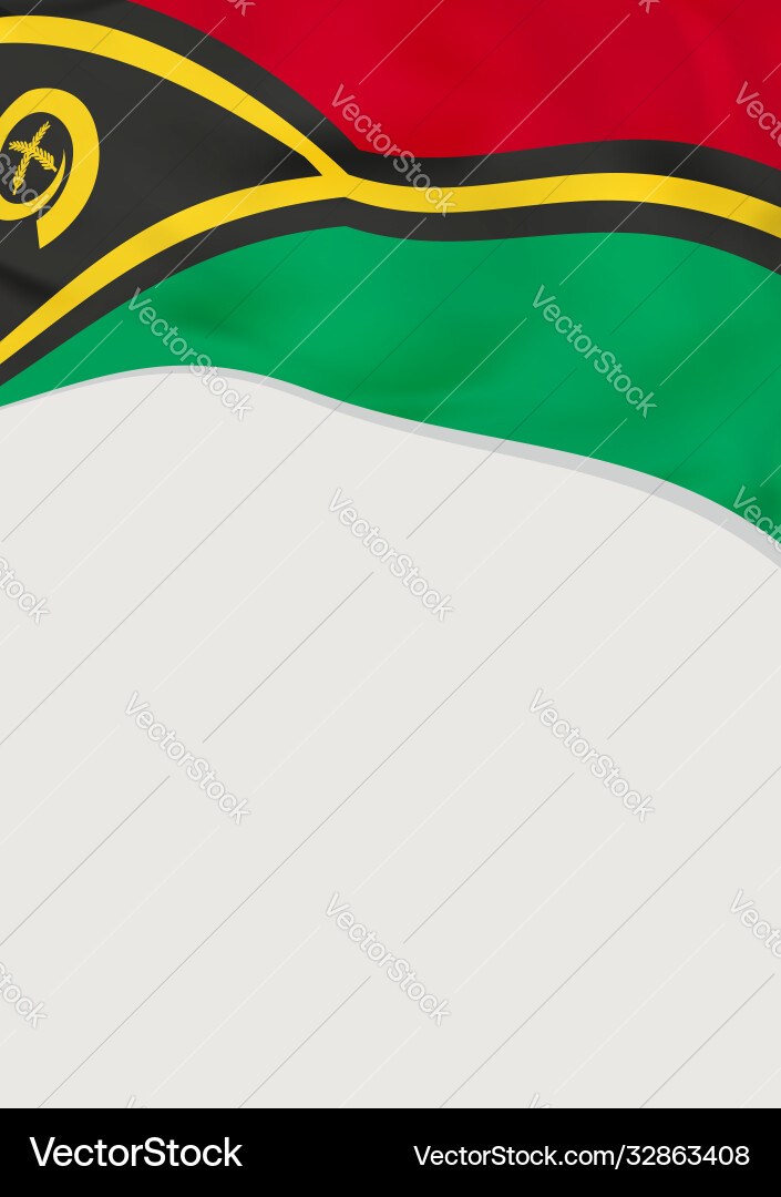 Leaflet design with flag vanuatu template Vector Image