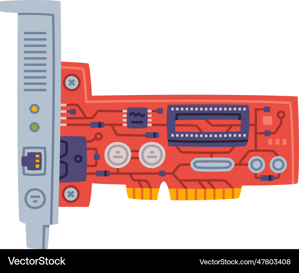 Network interface controller as personal computer Network interface controller as personal computer vector image