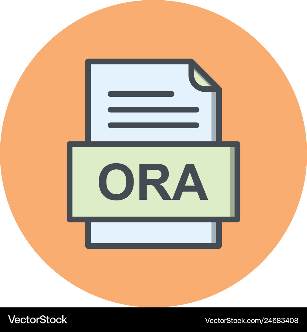 Ora file document icon Vector Image