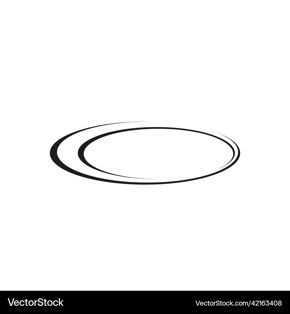 Oval icon linear image simple flat Oval icon linear image simple flat Vector Image