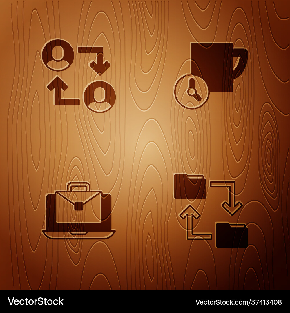 Set cloud storage document folder project team Set cloud storage document folder project team vector image