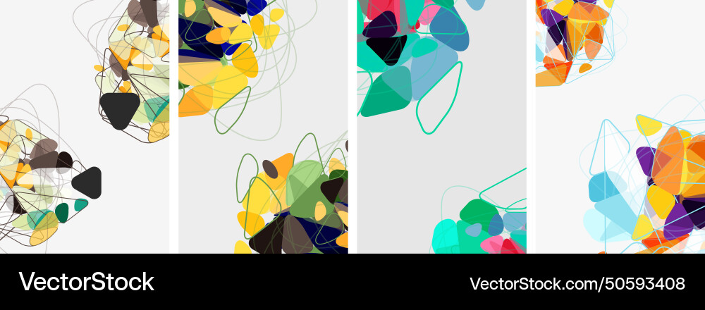 Set of triangle poster backgrounds Royalty Free Vector Image