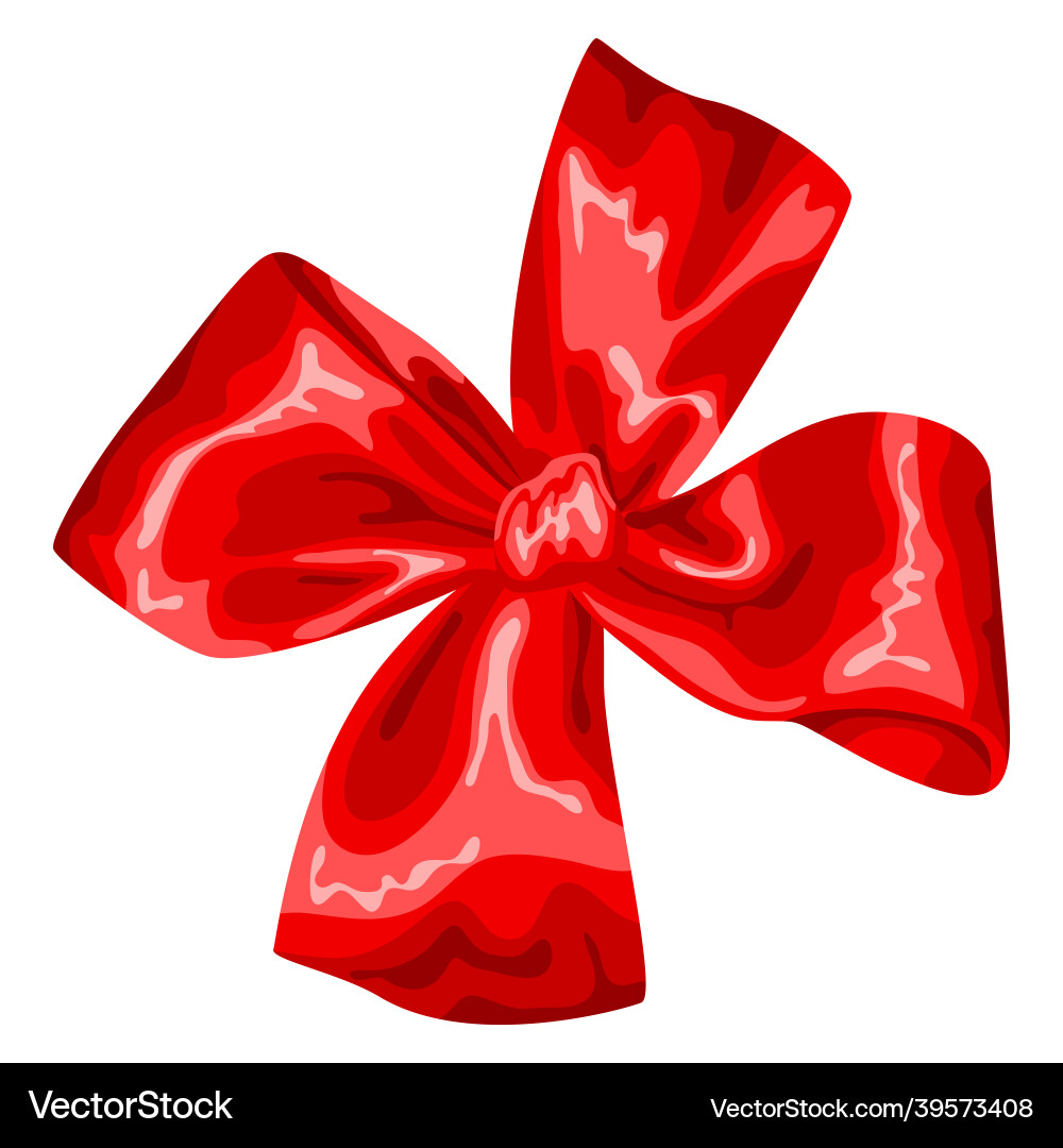 Stylized of red bow image for design Stylized of red bow image for design Vector Image
