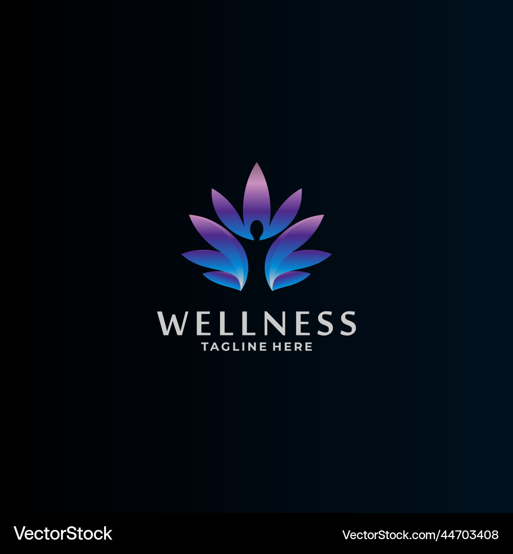 Wellness logo design template Royalty Free Vector Image