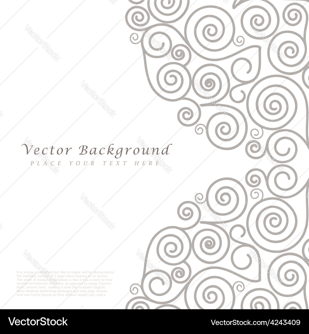Abstract background with curls vector image