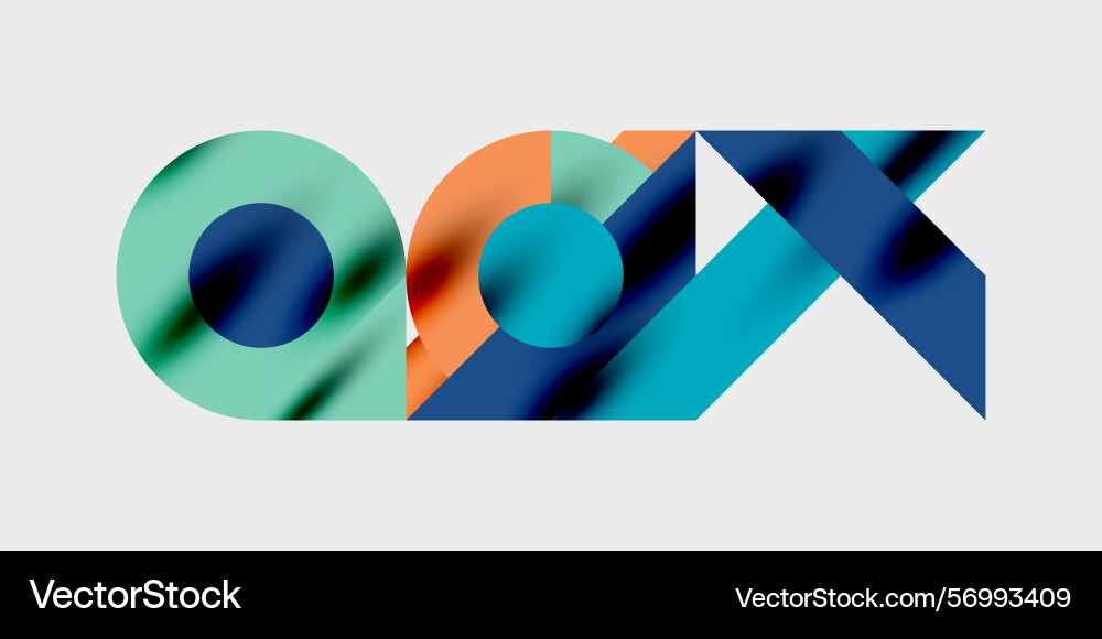 Abstract logo design features overlapping Abstract logo design features overlapping Vector Image