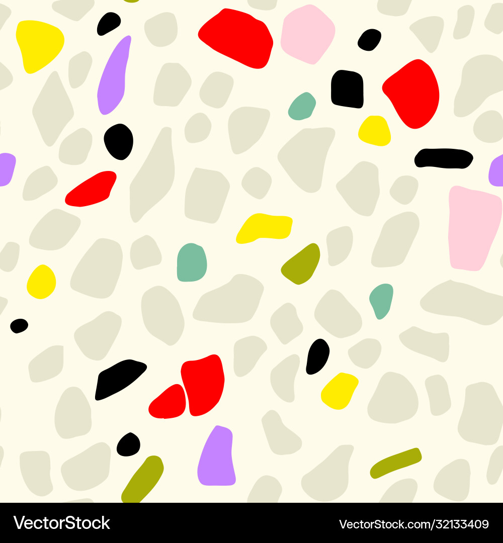 Abstract seamless pattern in terrazzo style Abstract seamless pattern in terrazzo style vector image
